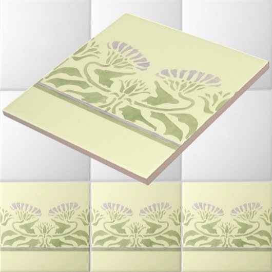  Kunst en Ambachten 1906 Bloemen Border Design Tegeltje