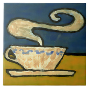 kunst en ambachten 1906 Coffee Cup Design Tegeltje