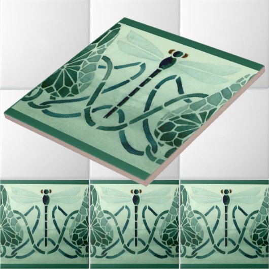 kunst en ambachten 1906 libellen ontwerp tegeltje