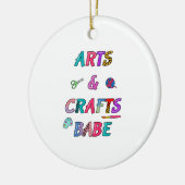 Kunst en ambachten Babe Keramisch Ornament (Links)