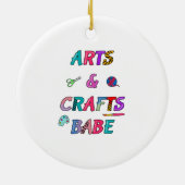 Kunst en ambachten Babe Keramisch Ornament (Achterkant)