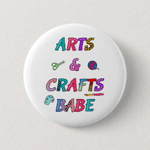 Kunst en ambachten Babe Ronde Button 5,7 Cm