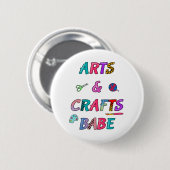 Kunst en ambachten Babe Ronde Button 5,7 Cm (Voorkant /achterkant)