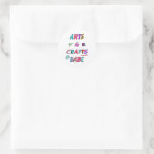 Kunst en ambachten Babe Ronde Sticker (Tas)