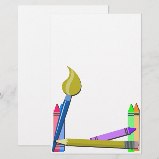 Kunst en ambachten briefpapier (Voorkant / Achterkant)