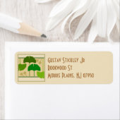 Kunst en ambachten Ginkgo Bladeren Etiket (Insitu)