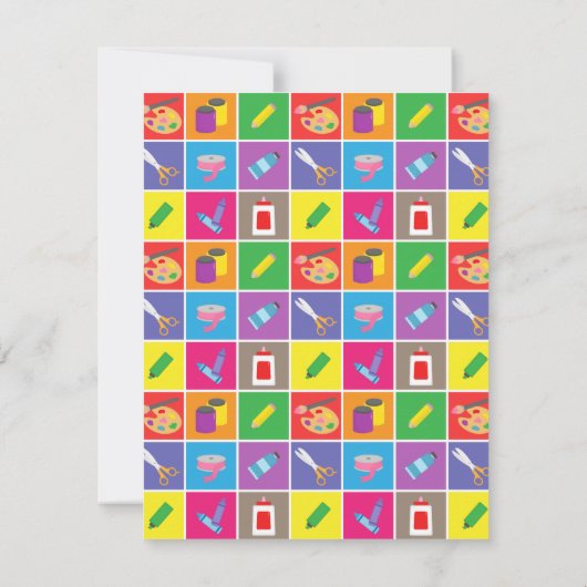 Kunst en ambachten met als gevolg levende kinderen kaart (Achterkant)