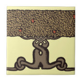 Kunst en ambachten  Roycroft Fruit Tree Hedge Tegeltje (Voorkant)