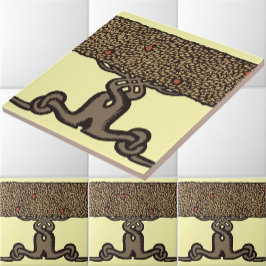 Kunst en ambachten  Roycroft Fruit Tree Hedge Tegeltje