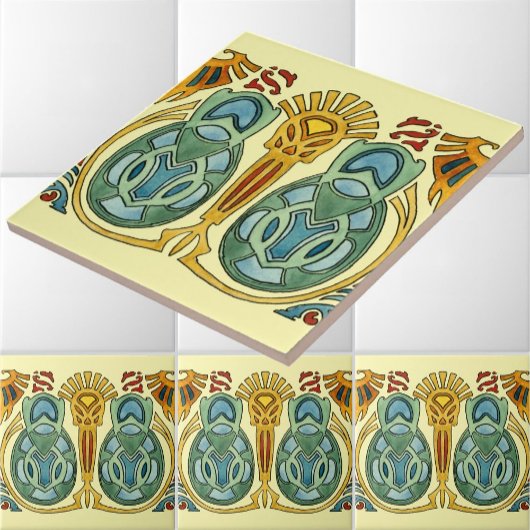  kunst en ambachten stijl 1907 grens tegeltje