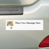 Kunst en ambachten Wolf Bumpersticker (Op auto)