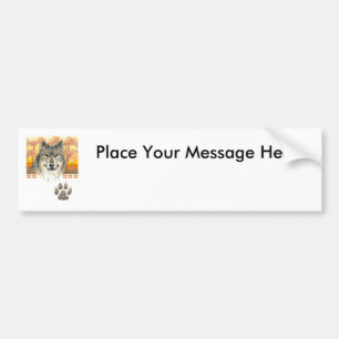 Kunst en ambachten Wolf Bumpersticker