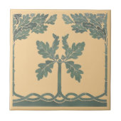 Kunst en ambachtslieden, ambachtsman, eikenhouwer tegeltje (Voorkant)