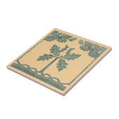 Kunst en ambachtslieden, ambachtsman, eikenhouwer tegeltje (Zijkant)