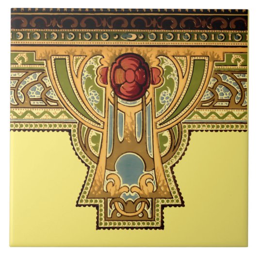 Kunst en ambachtslieden, ambachtsman of Roos in de Tegeltje (Voorkant)