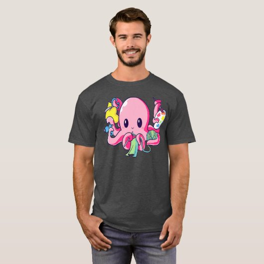 Kunst en ambachtslieden Octopus T-shirt (Voorkant volledig)