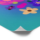 Kunst en bloemen mooi poster (Hoek)