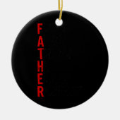 Kunst en denkt dat hij vaderdag respecteert keramisch ornament (Voorkant)