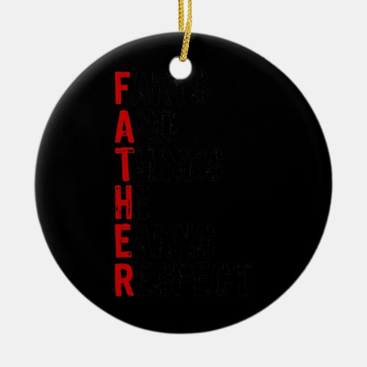 Kunst en denkt dat hij vaderdag respecteert keramisch ornament (Voorkant)