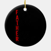 Kunst en denkt dat hij vaderdag respecteert keramisch ornament (Achterkant)