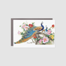 Kunst en design auto stickers, waterdichte pauw ca