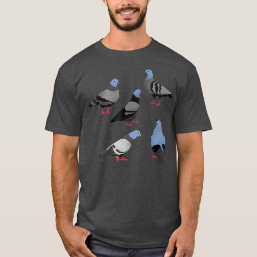 Kunst en Dingen Pigeons T-shirt (Voorkant)