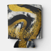 Kunst en goud: Black Stroke Blikjeskoeler (Achterkant)