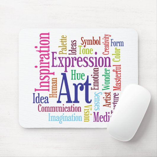 Kunst en inspiratie van creatieve persoonlijkheid muismat (Met muis)