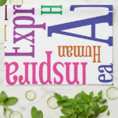 Kunst en inspiratie van creatieve persoonlijkheid theedoek (Gevouwen)