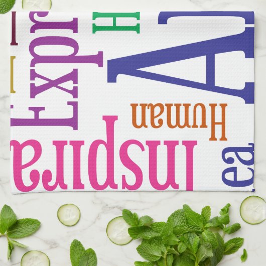 Kunst en inspiratie van creatieve persoonlijkheid  theedoek (Gevouwen)