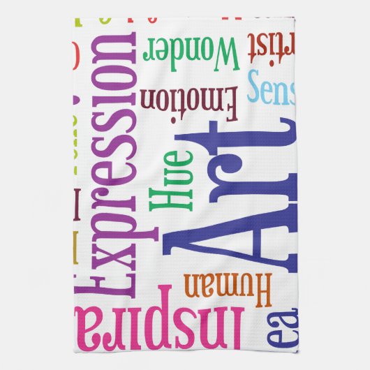 Kunst en inspiratie van creatieve persoonlijkheid  theedoek (Verticaal)