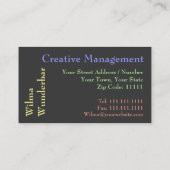Kunst en inspiratie Visitekaartje voor Creative Pr (Achterkant)