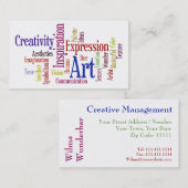 Kunst en inspiratie Visitekaartje voor Creative Pr (Voorkant / Achterkant)