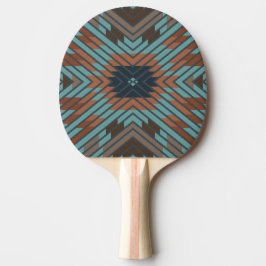 Kunst en kleuren in stamstijl uit het Amerikaanse  Tafeltennisbatje