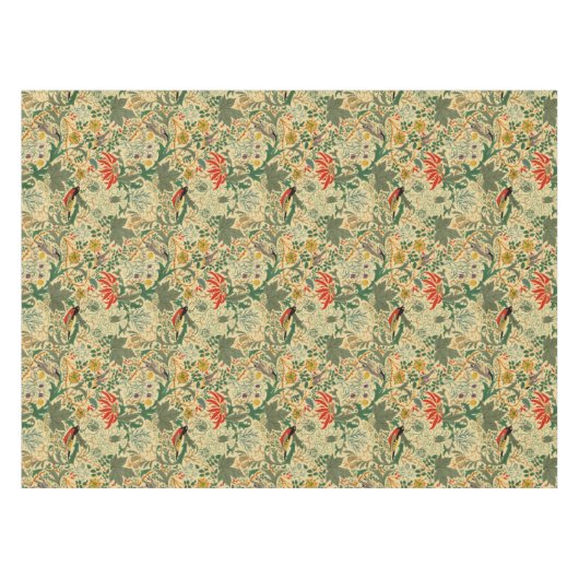 Kunst- en kraamvogels en bloemen Patroon van Voyse Tafelkleed (Voorkant (Horizontaal))
