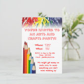 Kunst- en kunstpartij kaart (Staand voorkant)