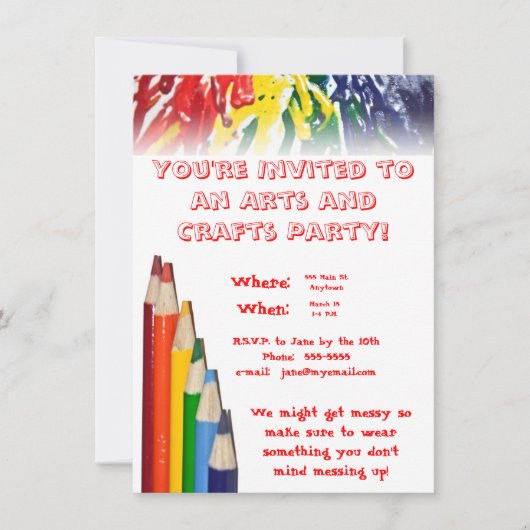 Kunst- en kunstpartij kaart (Voorkant)