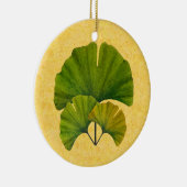 Kunst en kunstwerk Ginkgo laat design Keramisch Ornament (Rechts)