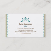 Kunst en kunstwerk visitekaartje (Achterkant)