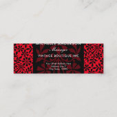 Kunst en kunstwerken rood en zwart mini visitekaartje (Voorkant)