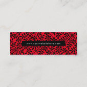 Kunst en kunstwerken rood en zwart mini visitekaartje (Achterkant)