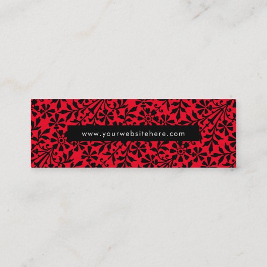 Kunst en kunstwerken rood en zwart mini visitekaartje (Achterkant)