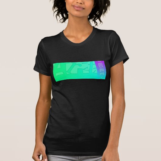 Kunst en leven Typografische Vrouwen T-shirt (Voorkant)