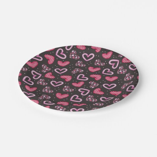 Kunst en liefde papieren bordje (Gekanteld)