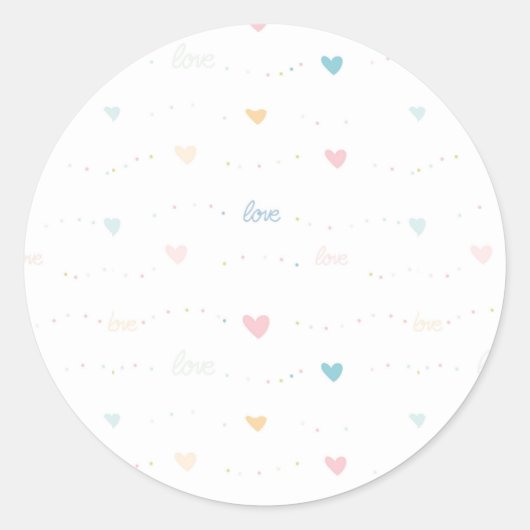 Kunst en liefde ronde sticker (Voorkant)