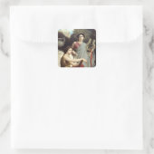 Kunst en literatuur kunstwerken muzen vierkante sticker (Tas)