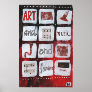 Kunst en muziek poster