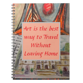 Kunst en reizen notitieboek