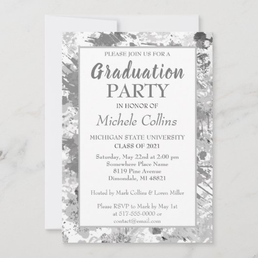 Kunst en stijlvol feest kaart (Voorkant)