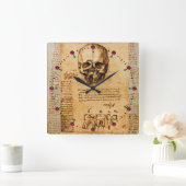 KUNST EN TEETH, DENTAAL KLINIEK, DENTIST Parchment Vierkante Klok (Huis)